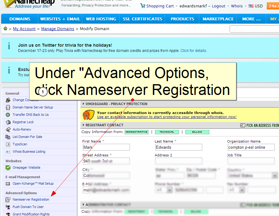 nameserver registration